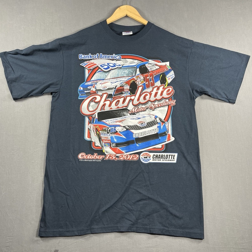Nascar Racing Bank Of America 500 Charlotte Car T Shirt XL Made In USA